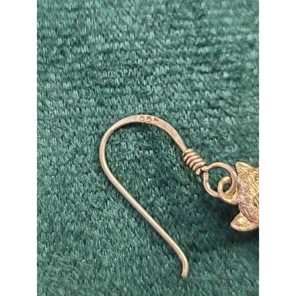 Sterling Silver Cat Earrings 925 Hook Dangle Animal Jewelry for Cat Lovers - Picture 4 of 6